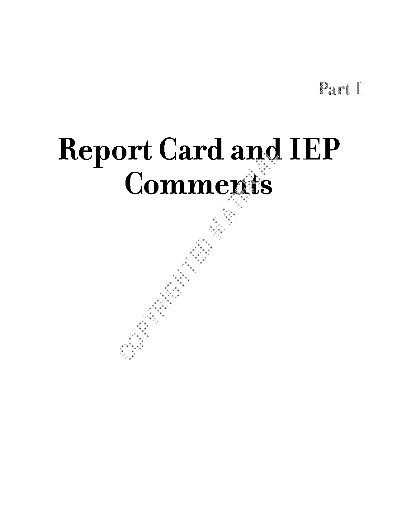 ontario elementary school report card template